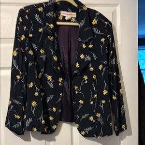 Kathryn navy and yellow blazer